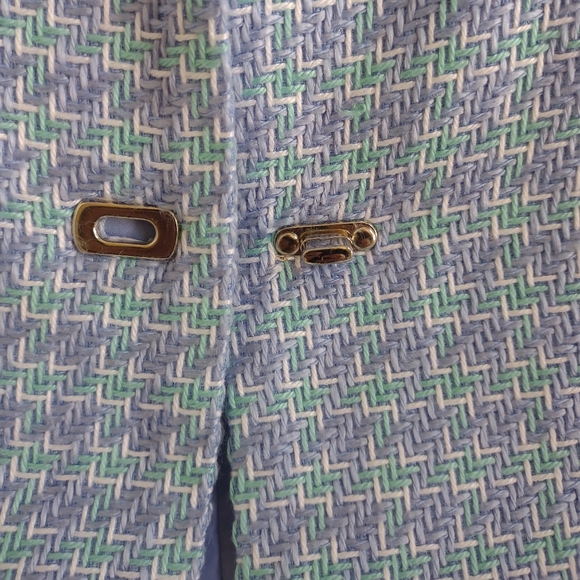 Blazer Size 18 SAG HARBOR Turn Lock Closure  Quarter Sleeve Pastels Plus Size - Picture 8 of 15